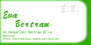 eva bertram business card